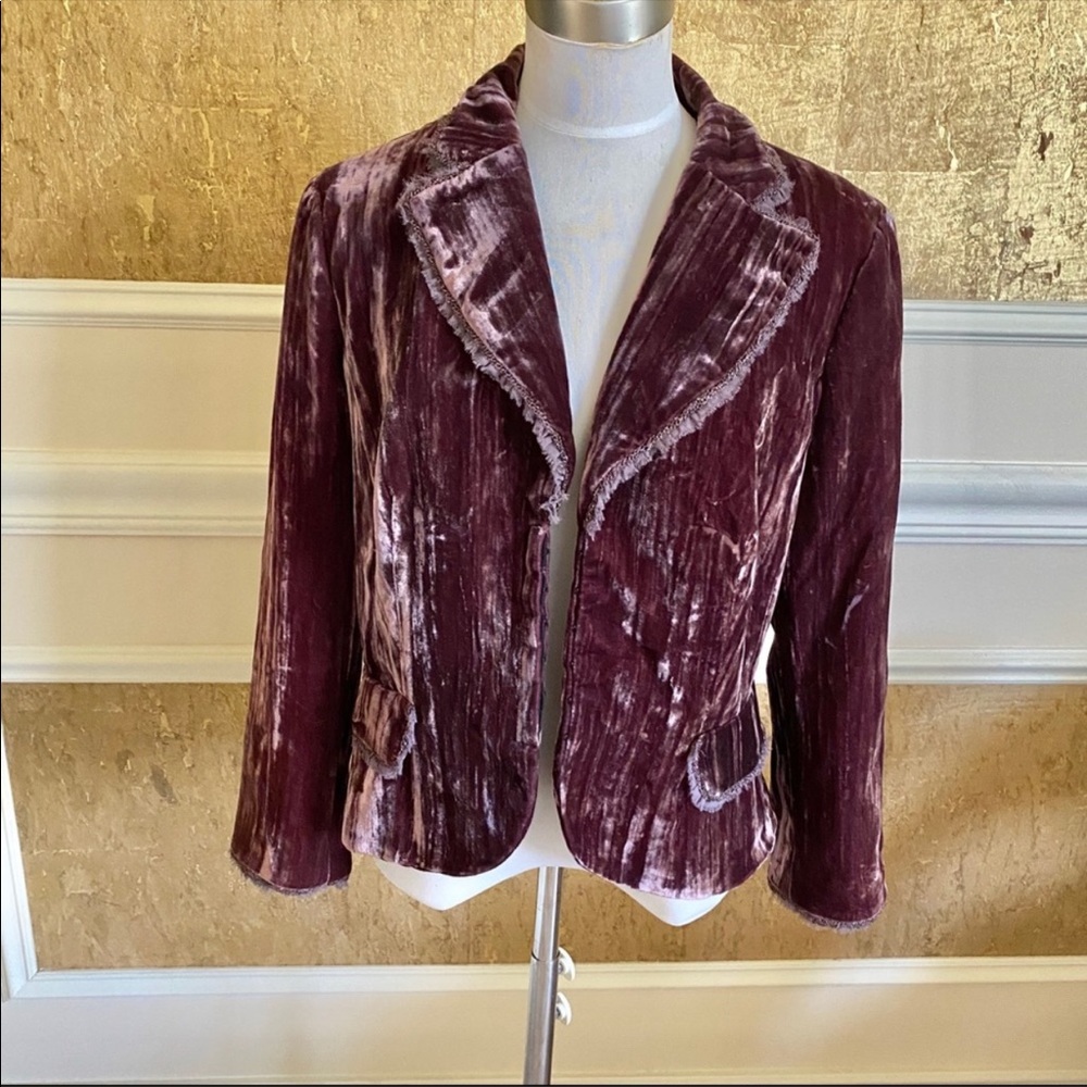 Alberto Makali Blazer Eggplant Purple Color fits like size 4    Italian 6
